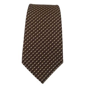 Y.S.L. Vintage Brown Silk Neck Tie